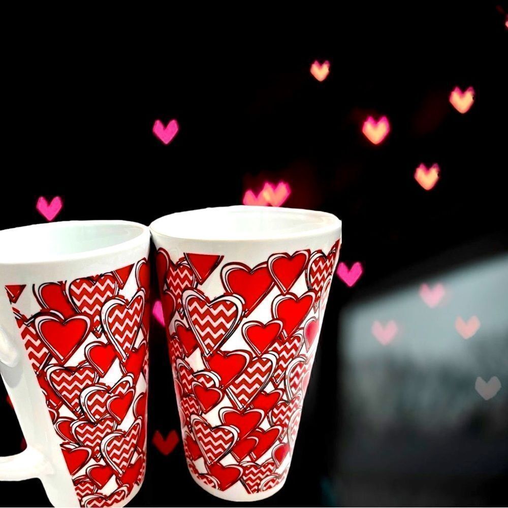 FLAIR l Heart mugs l Set of 2 l 16 oz.